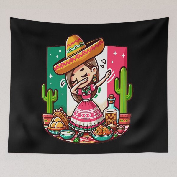 Item preview, Funny Dabbing Mexican Poncho Sombrero Cinco de Mayo designed and sold by BOUCHERIT amine.