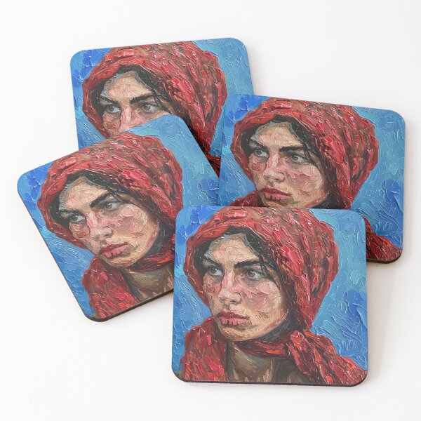 Item preview, Albanian woman | Painting in the style of Vincent van Gogh designed and sold by ComicsFactory.