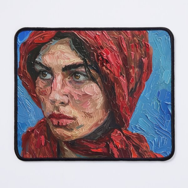 Item preview, Albanian woman | Painting in the style of Vincent van Gogh designed and sold by ComicsFactory.