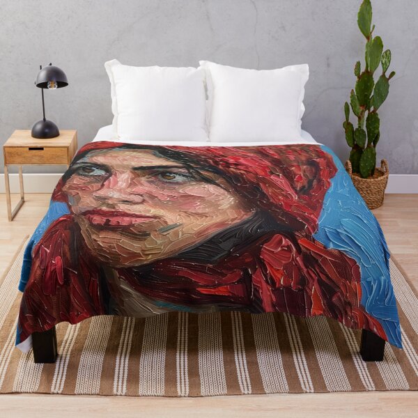 Item preview, Albanian woman | Painting in the style of Vincent van Gogh designed and sold by ComicsFactory.