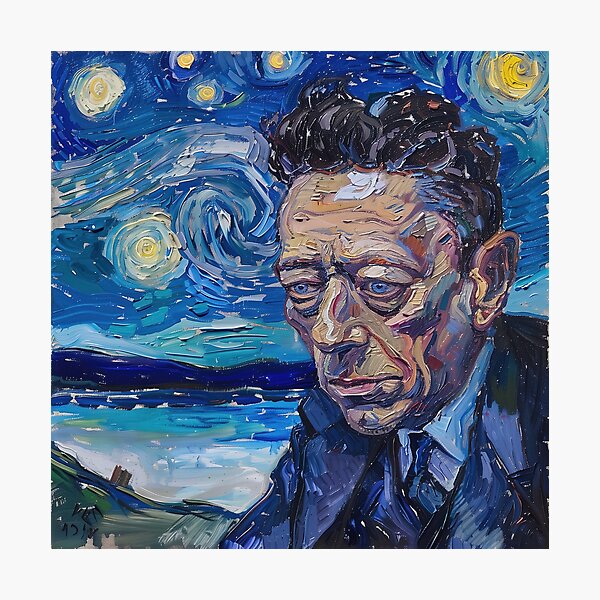 Item preview, Albert Camus | Painting in the style of Vincent van Gogh designed and sold by ComicsFactory.