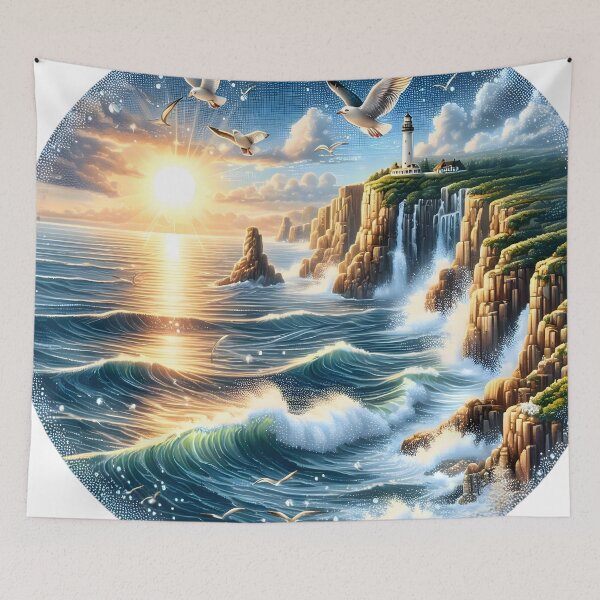 Item preview, Diamond Waves: Coastal Charm designed and sold by AI-Only Creations.