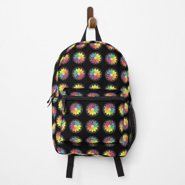 Item preview, Spinning Color Wheel Flowers With Golden Spiral Centers designed and sold by CozyPixelFluff.