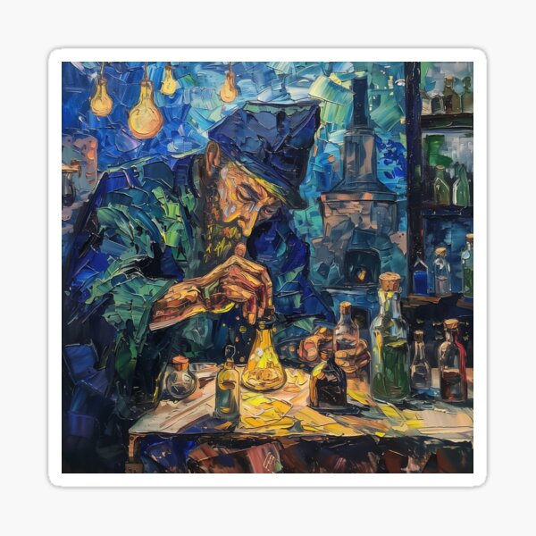 Item preview, Alchemist | Painting in the style of Vincent van Gogh designed and sold by ComicsFactory.
