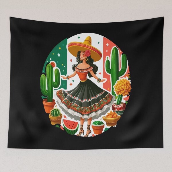 Item preview, Girl with funny sombrero celebrates Cinco De Mayo. designed and sold by BOUCHERIT amine.