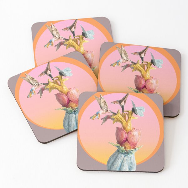 Item preview, three hummingbirds and a butterfly drink from a fantasy flower designed and sold by channel-art.