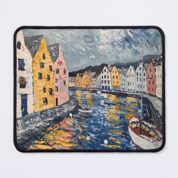 Item preview, Ålesund | Painting in the style of Vincent van Gogh designed and sold by ComicsFactory.