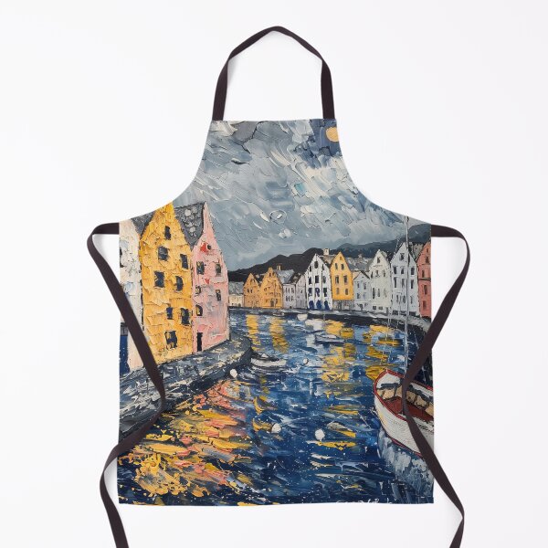 Item preview, Ålesund | Painting in the style of Vincent van Gogh designed and sold by ComicsFactory.