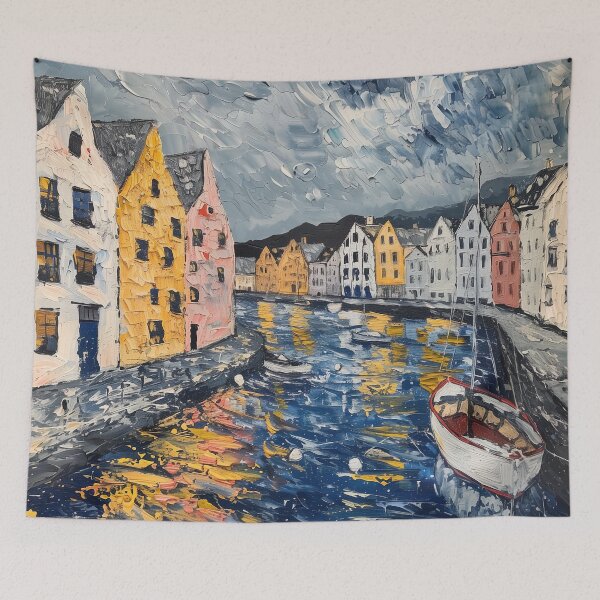 Item preview, Ålesund | Painting in the style of Vincent van Gogh designed and sold by ComicsFactory.