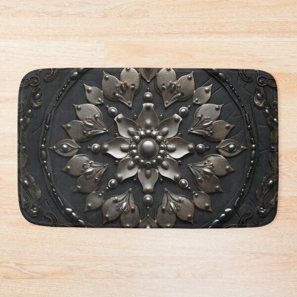 Item preview, Mandala in black leather and silver jewelry designed and sold by Fantasyplus.