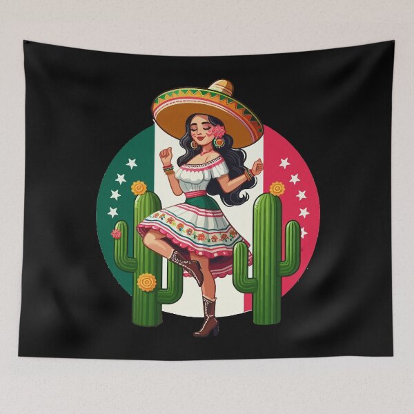 Item preview, Girl with funny sombrero celebrates Cinco De Mayo. designed and sold by BOUCHERIT amine.