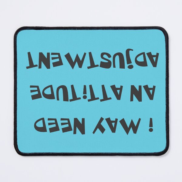 Item preview, I May Need an Attitude Adjustment Black on Cyan designed and sold by Art in My Loft.