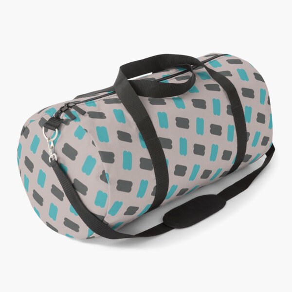 Item preview, Grey & Teal Strip Line Confetti Dashes Enduring Stencils designed and sold by Alchemy-A-La-G.