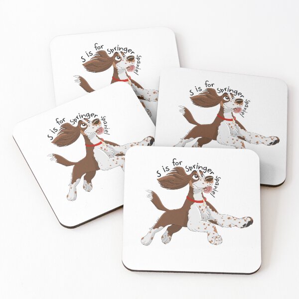 Item preview, S is for Springer Spaniel (Liver, White & Tan)  designed and sold by mrixondraws.