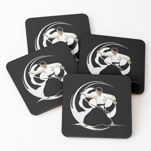 Item preview, Aikido coach Master White Minimalistic Warrior  designed and sold by Martial-Art-23.