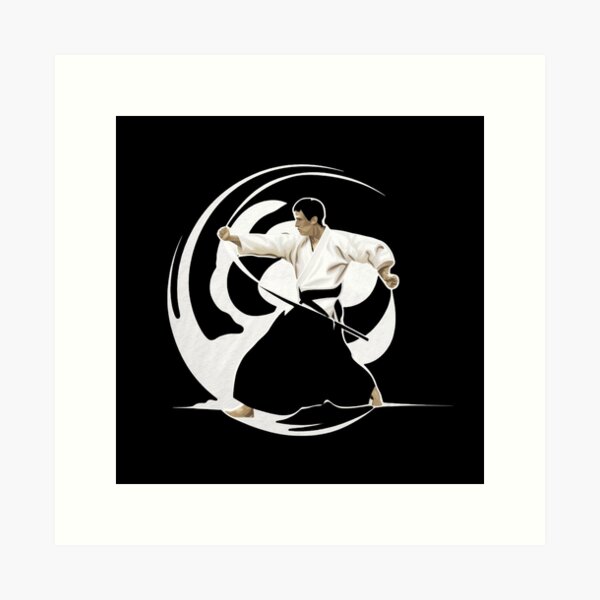 Artikel-Vorschau von Aikido coach Master White Minimalistic Warrior , designt und verkauft von Martial-Art-23.