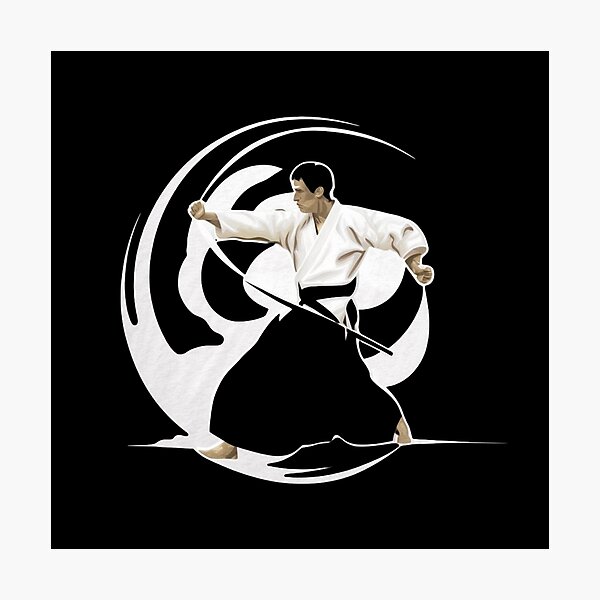Artikel-Vorschau von Aikido coach Master White Minimalistic Warrior , designt und verkauft von Martial-Art-23.