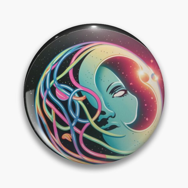 Item preview, holo moon face in colors designed and sold by bukajart.