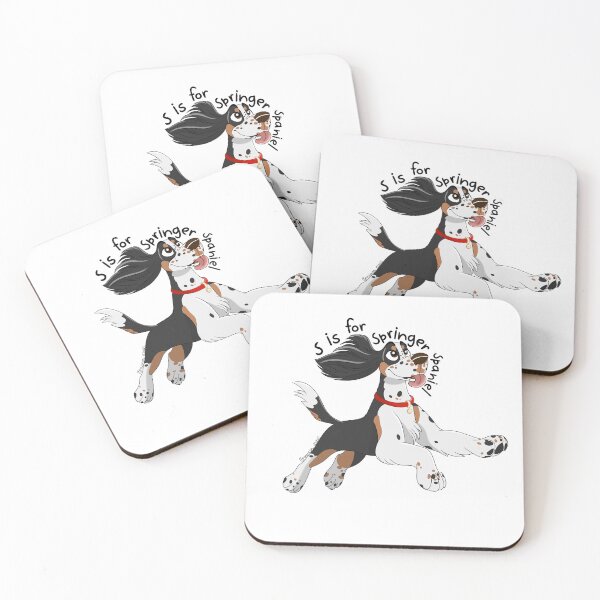 Item preview, S is for Springer Spaniel (Black, White & Tan)  designed and sold by mrixondraws.