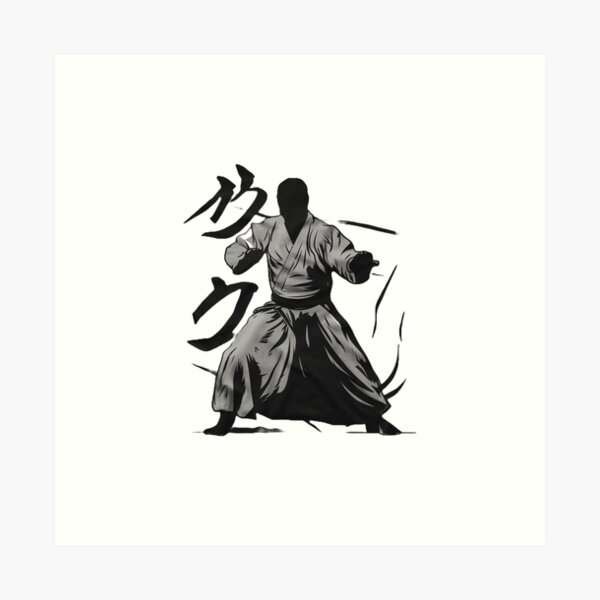 Artikel-Vorschau von Aikido teacher Black Minimalistic Warrior , designt und verkauft von Martial-Art-23.