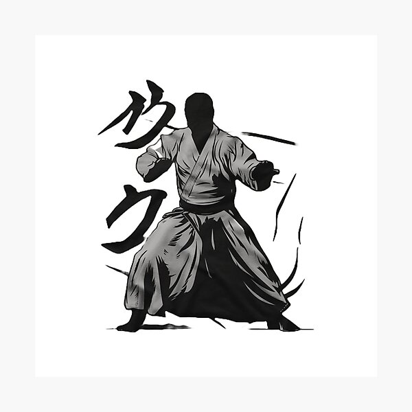 Artikel-Vorschau von Aikido teacher Black Minimalistic Warrior , designt und verkauft von Martial-Art-23.