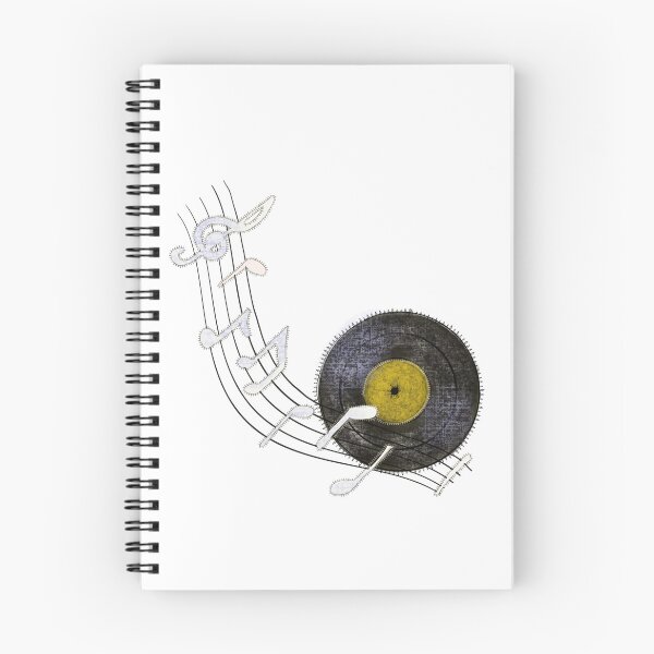 Item preview, music record appliqué designed and sold by PurplePajamas.