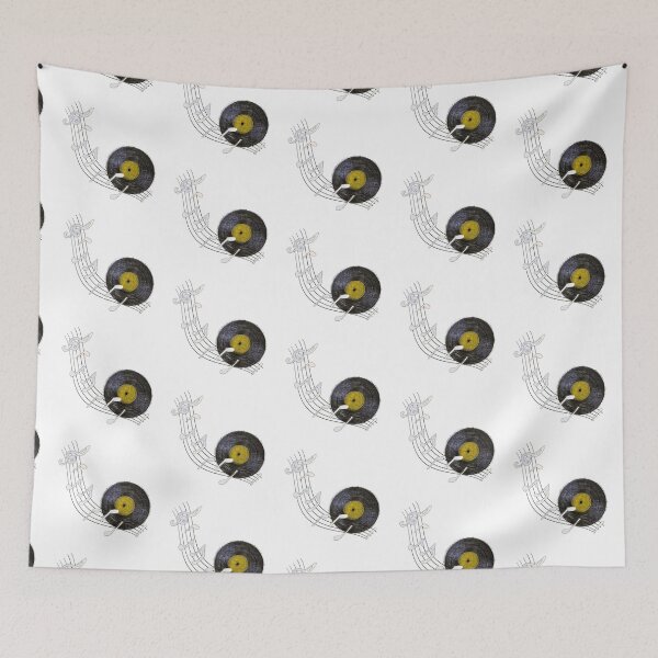 Item preview, music record appliqué designed and sold by PurplePajamas.