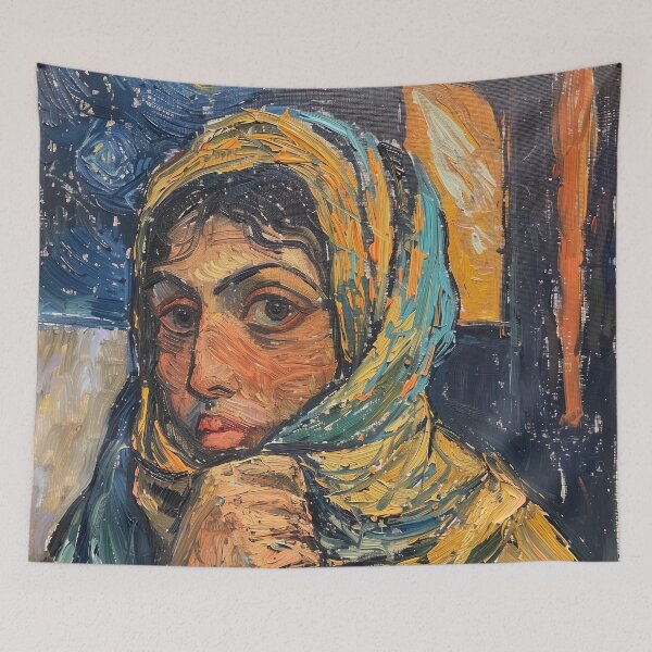 Item preview, Algerian woman | Painting in the style of Vincent van Gogh designed and sold by ComicsFactory.
