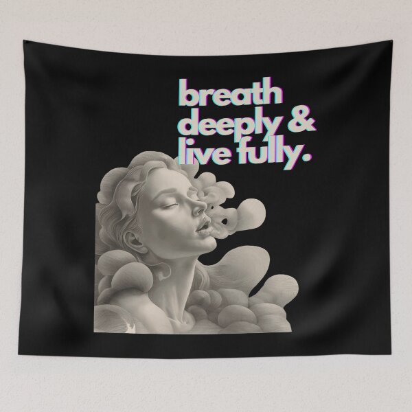 Item preview, Breat deeply and live fully for fans of mindfulness designed and sold by YenViolet.