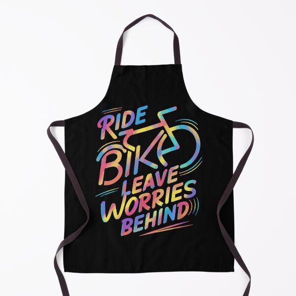 Item preview, Ride Bike, Leave Worries Behind colorful letters designed and sold by mergmart.