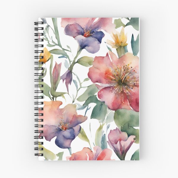 Item preview, Charming Aquarelle Flower: Soft Hues and Detailed Floral Pattern designed and sold by Blink Art Studio.