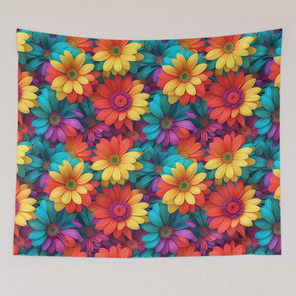 Item preview, 3 D Colorful Flower Pattern designed and sold by MargaretFasDes.