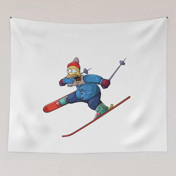 Item preview, Homer being hit by mounds of snow designed and sold by KomodoClown.
