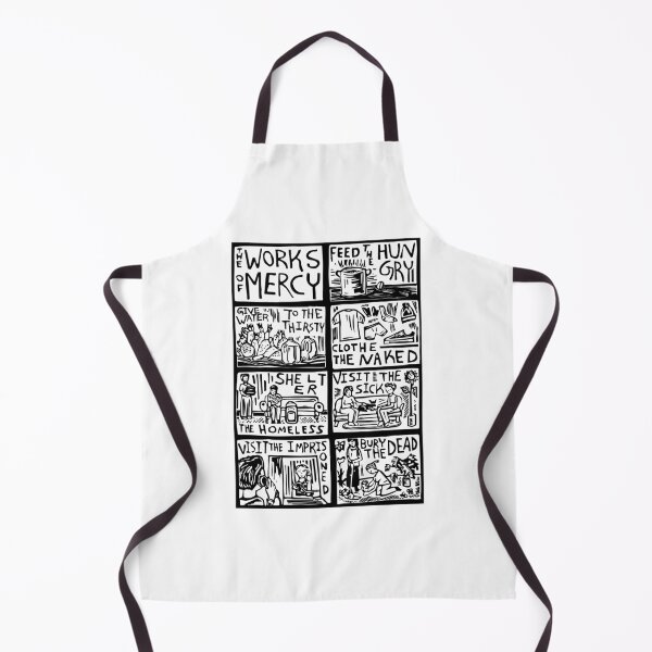 Item preview, The Works of Mercy Linocut Image designed and sold by SarahFullerArt.