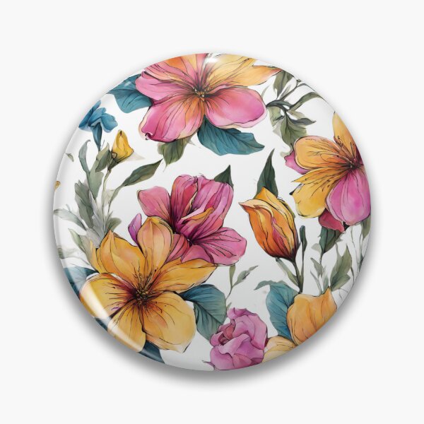 Item preview, Charming Colorful Flower: Soft Hues and Detailed Floral Pattern designed and sold by Blink Art Studio.