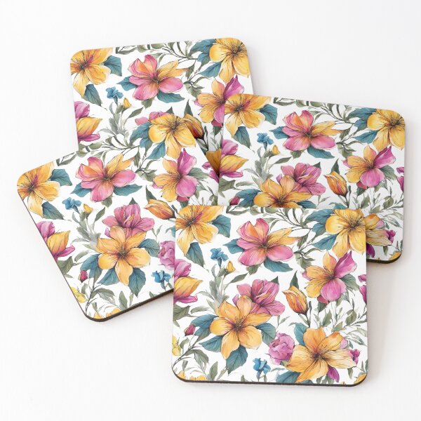 Item preview, Charming Colorful Flower: Soft Hues and Detailed Floral Pattern designed and sold by Blink Art Studio.