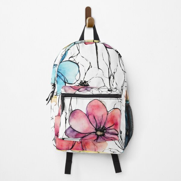 Item preview, Charming Aquarelle Flower Black Ink: Soft Hues and Detailed Floral Pattern designed and sold by Blink Art Studio.