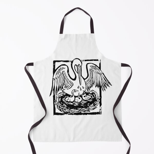 Item preview, Pelican In Her Peity Linocut Image designed and sold by SarahFullerArt.