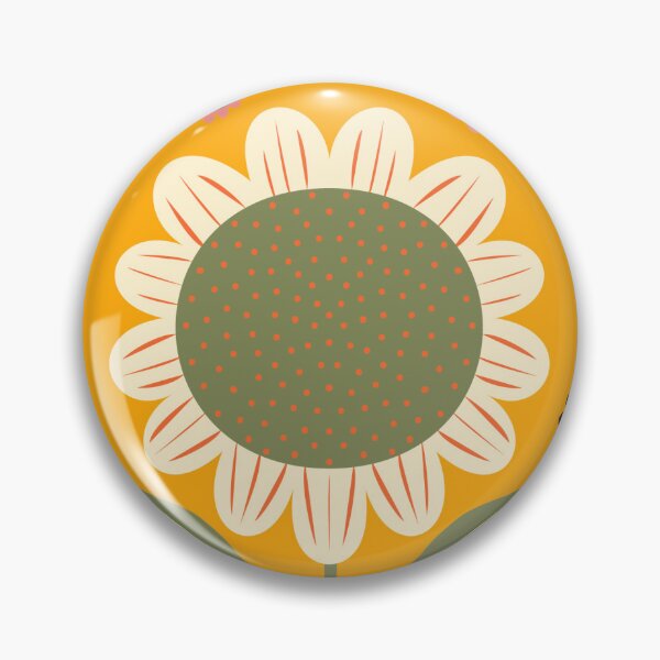 Item preview, Scandinavian Retro Flowers on yellow and white designed and sold by Anne-Leue.