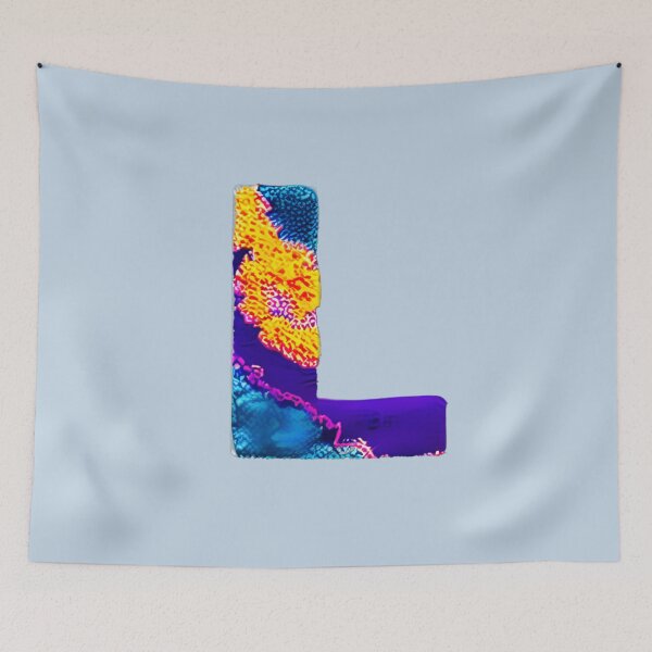 Item preview, letter L, monogram. typography collage. ABC art. gift designed and sold by Minibubb.