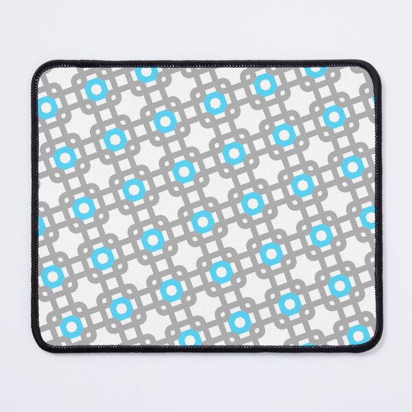 Item preview, Teal & Grey Chain Link Pattern Chinese Enduring Stencils designed and sold by Alchemy-A-La-G.