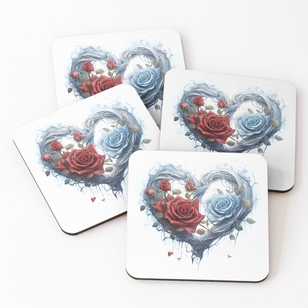 Item preview, Two roses in a heart designed and sold by BeaGraphicsDesign.