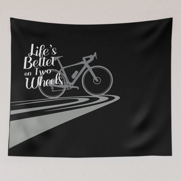 Item preview, Lifes better on two wheels - lines and gravel bike designed and sold by mergmart.