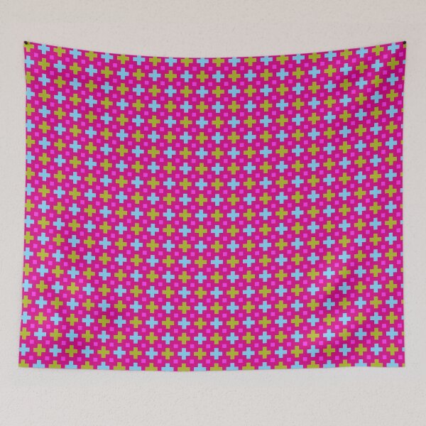 Item preview, magenta and multicolours crosses designed and sold by pakanta.