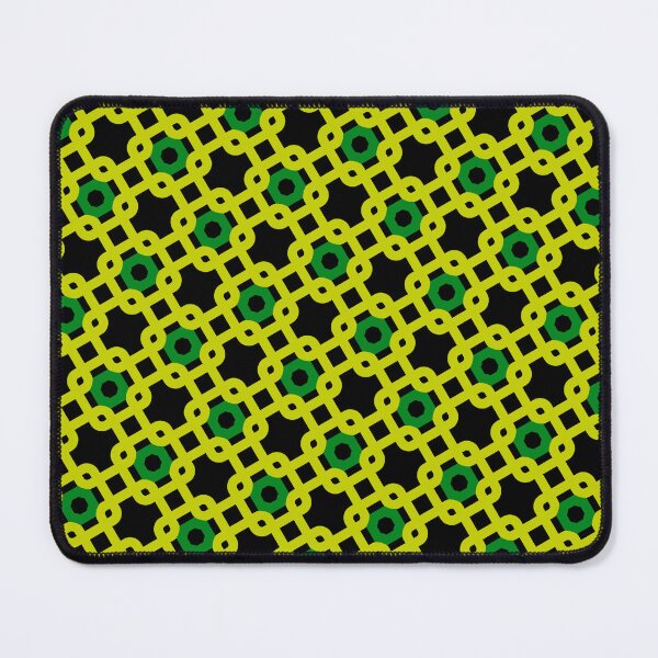 Item preview, Gold & Green Chain Link Pattern Chinese Enduring Stencils designed and sold by Alchemy-A-La-G.