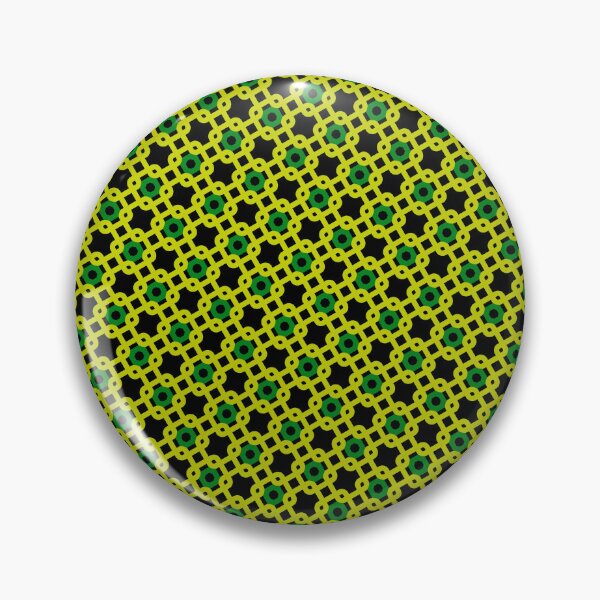 Item preview, Gold & Green Chain Link Pattern Chinese Enduring Stencils designed and sold by Alchemy-A-La-G.