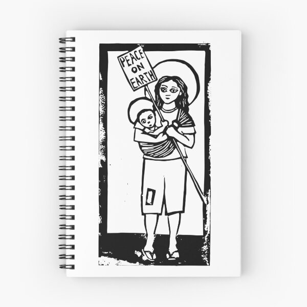 Item preview, Mary and Jesus Linocut Image designed and sold by SarahFullerArt.