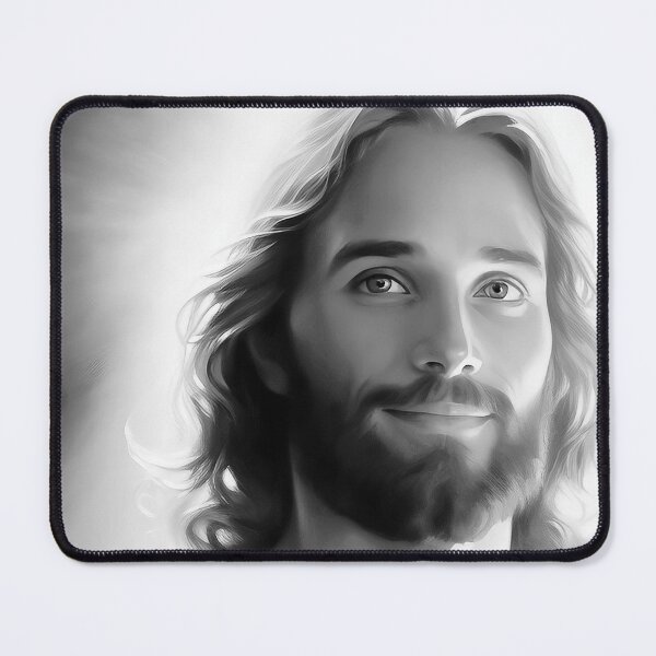 Item preview, Jesus Christ Smiling,  Galactic Federation of Light, Sacred Masculine, Ascended Masters, Ashtar Command designed and sold by Larah Vidotto.
