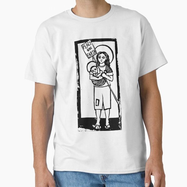 Item preview, Maria und Jesus Linolschnittbild designed and sold by SarahFullerArt.