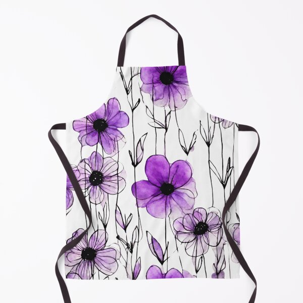 Item preview, Charming Aquarelle Flower Black Ink: Soft Hues and Detailed Floral Pattern designed and sold by Blink Art Studio.